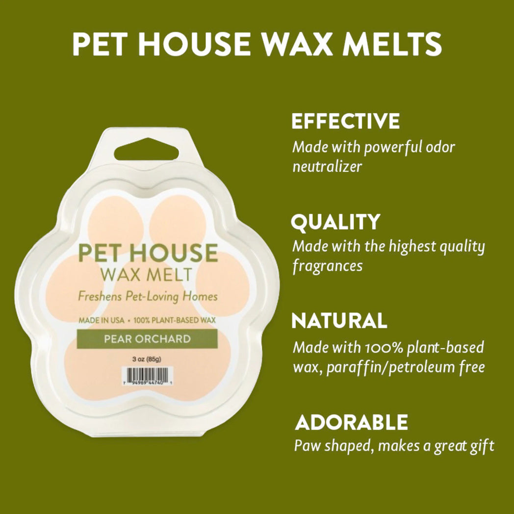 Pet House Natural Soy Wax Melts Odor Eliminating Paw Shaped