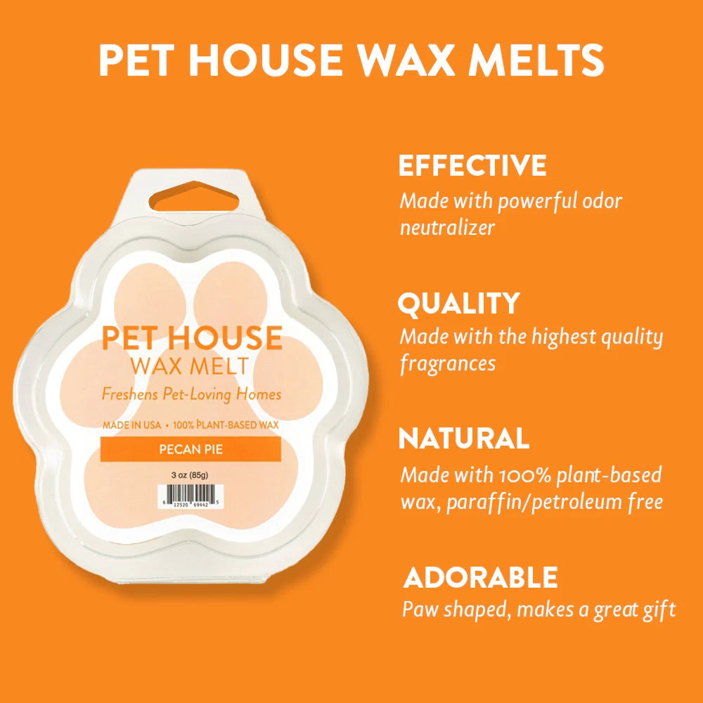 Pet House Natural Soy Wax Melts Odor Eliminating Paw Shaped