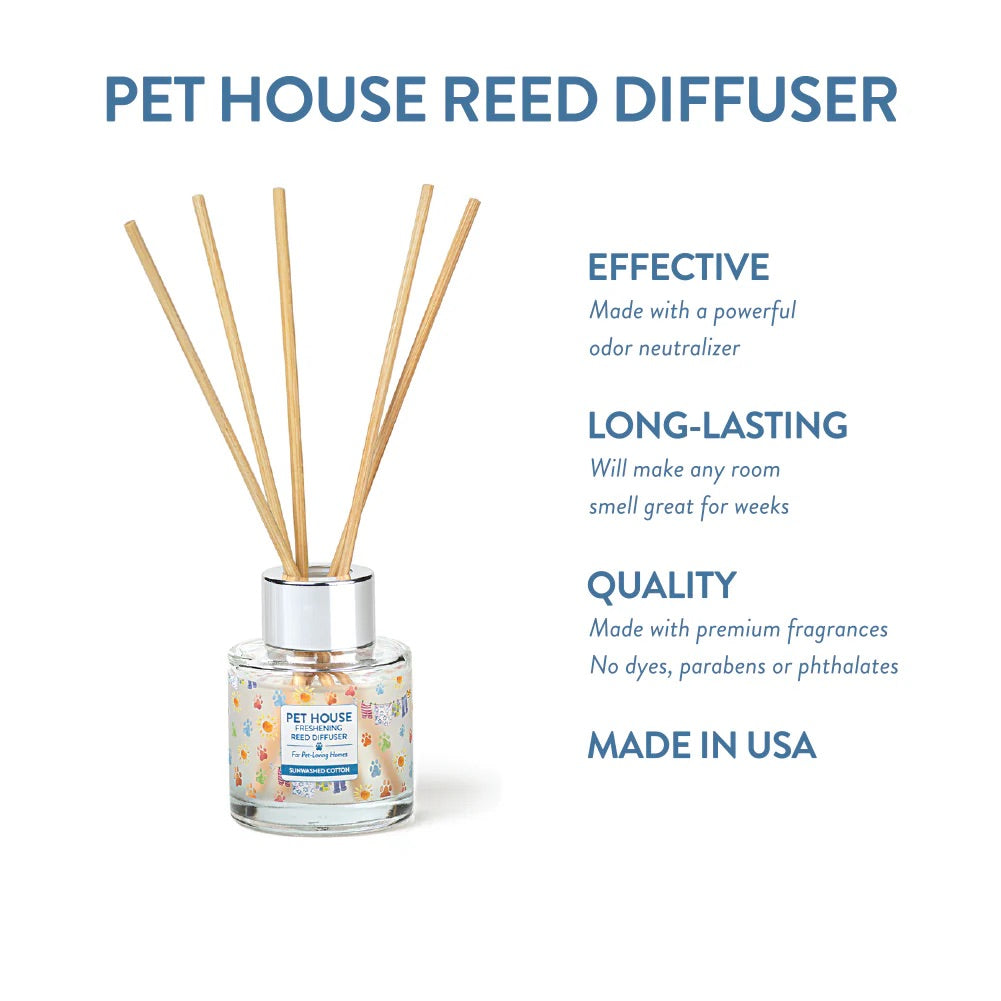 Pet House Non-Toxic Pet Odor Neutralizing Reed Diffuser 3oz