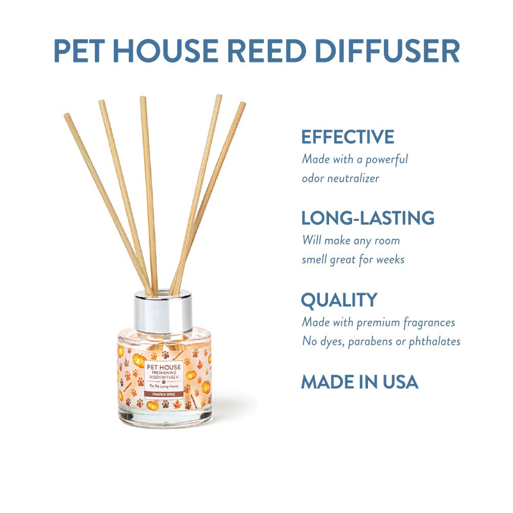 Pet House Non-Toxic Pet Odor Neutralizing Reed Diffuser 3oz