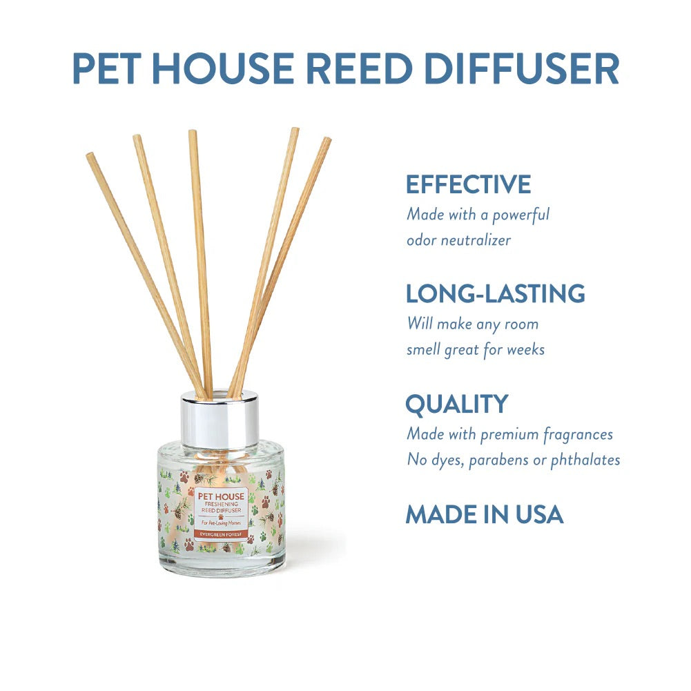Pet House Non-Toxic Pet Odor Neutralizing Reed Diffuser 3oz