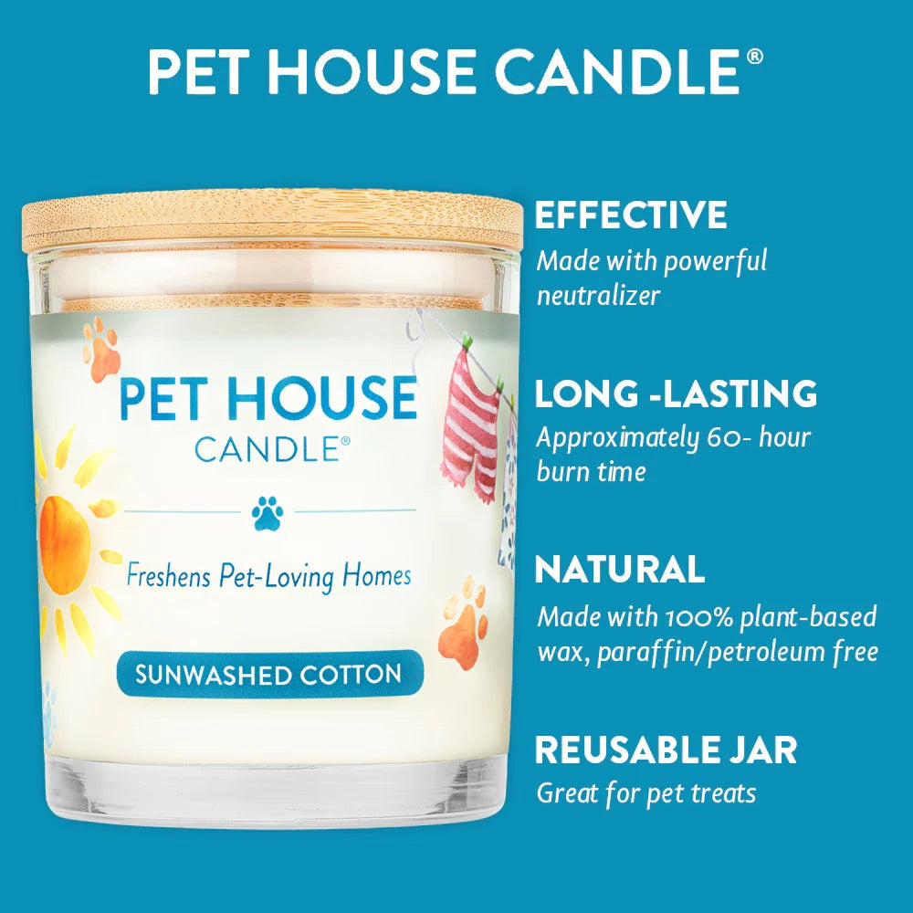 Pet House 9oz Natural Soy Wax Candle Pet Odor Eliminator