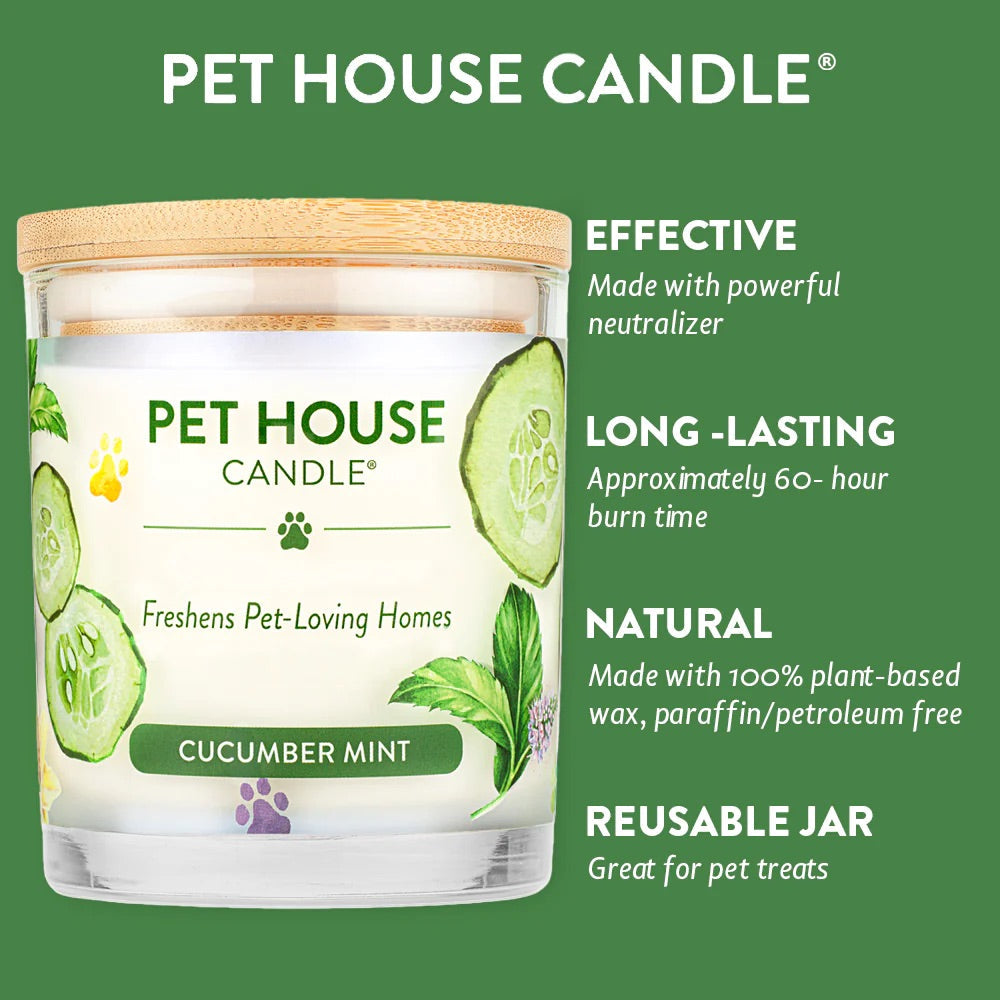 Pet House 9oz Natural Soy Wax Candle Pet Odor Eliminator