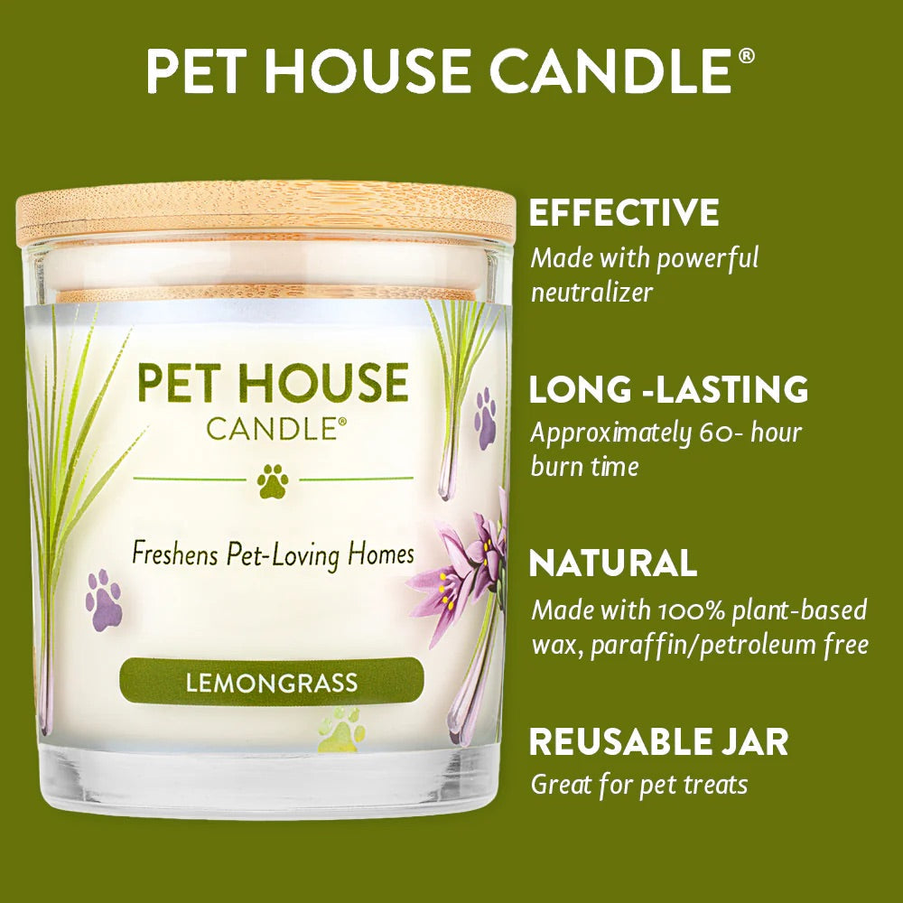 Pet House 9oz Natural Soy Wax Candle Pet Odor Eliminator