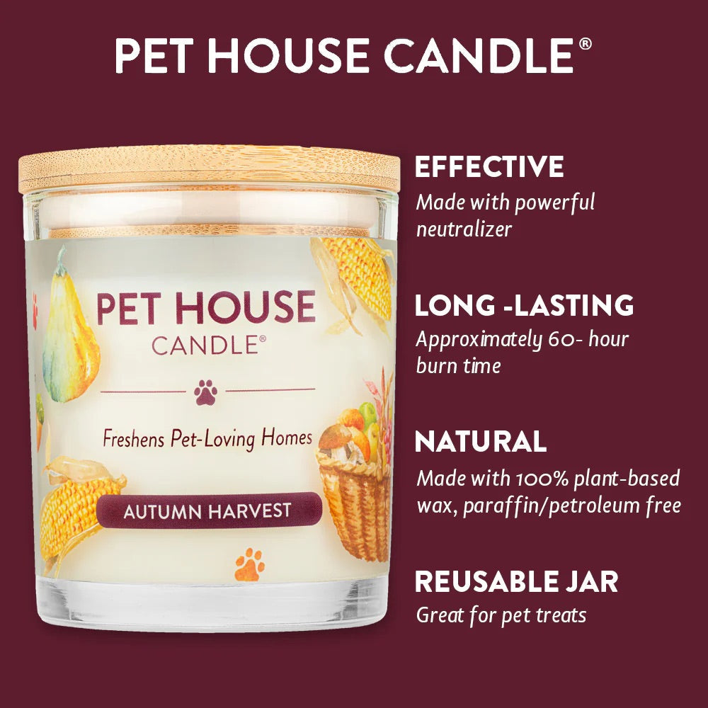 Pet House 9oz Natural Soy Wax Candle Pet Odor Eliminator