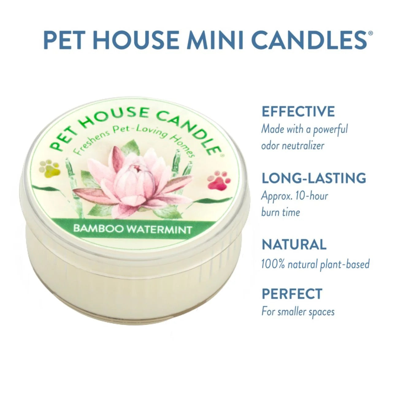 Pet House Mini Soy Wax Candle Pet Odor Eliminating Jar