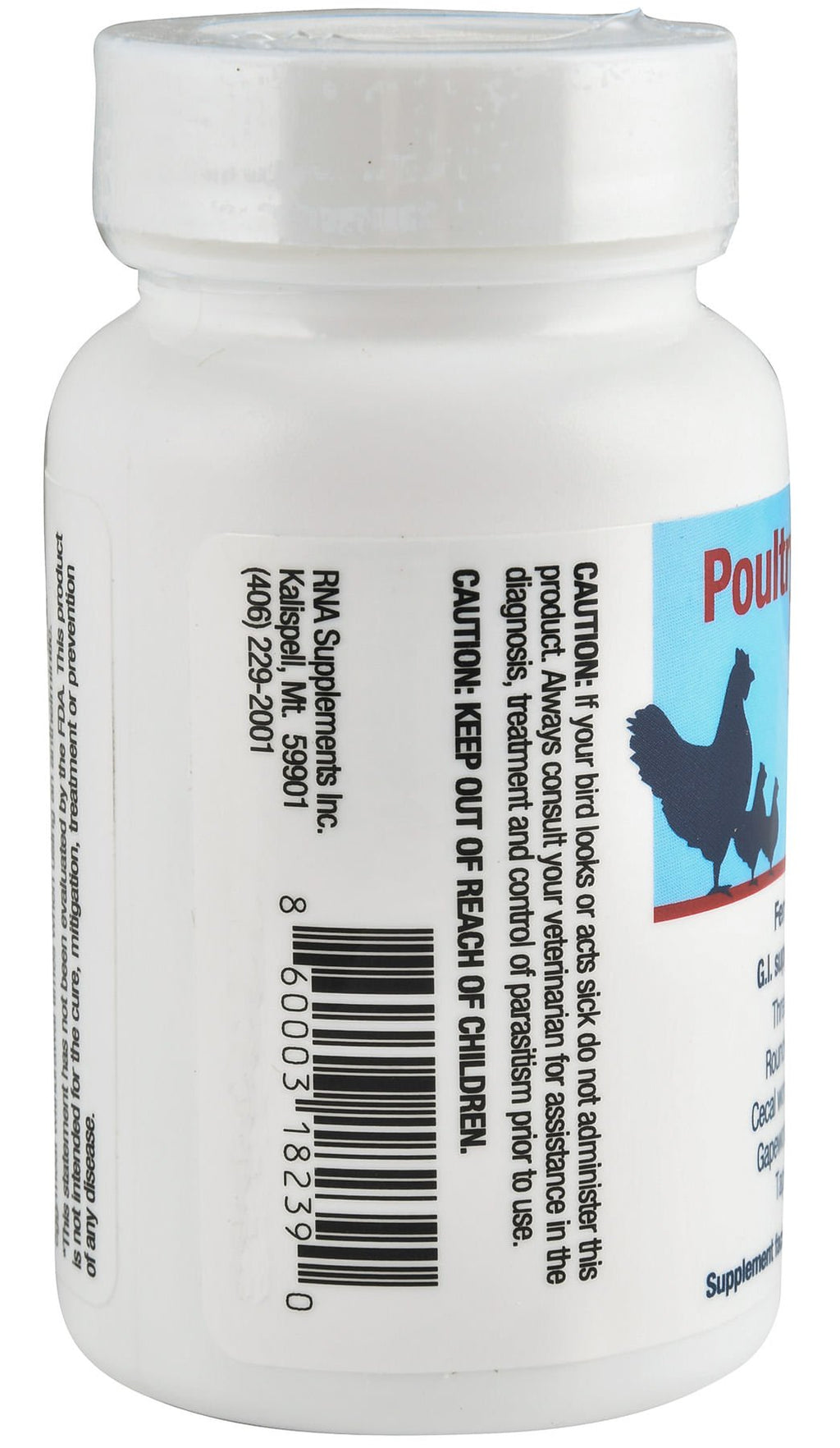 RNA Supplements Poultry Dewormer 5x Broad Spectrum Intestinal Parasite Capsules