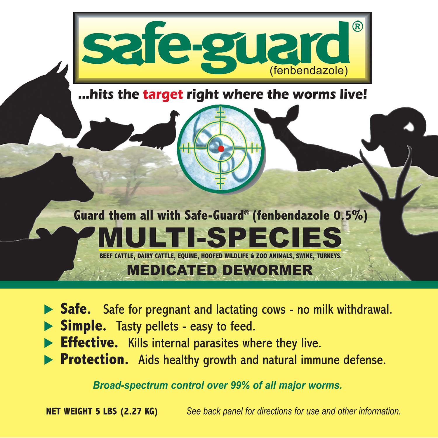 Safe-Guard Multi-Species Fenbendazole Dewormer Pellets for Livestock and Horses