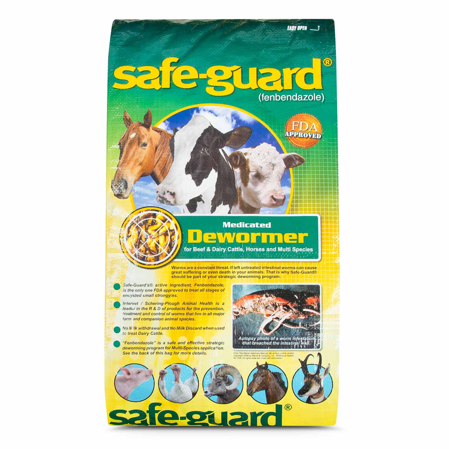Safe-Guard Multi-Species Fenbendazole Dewormer Pellets for Livestock and Horses
