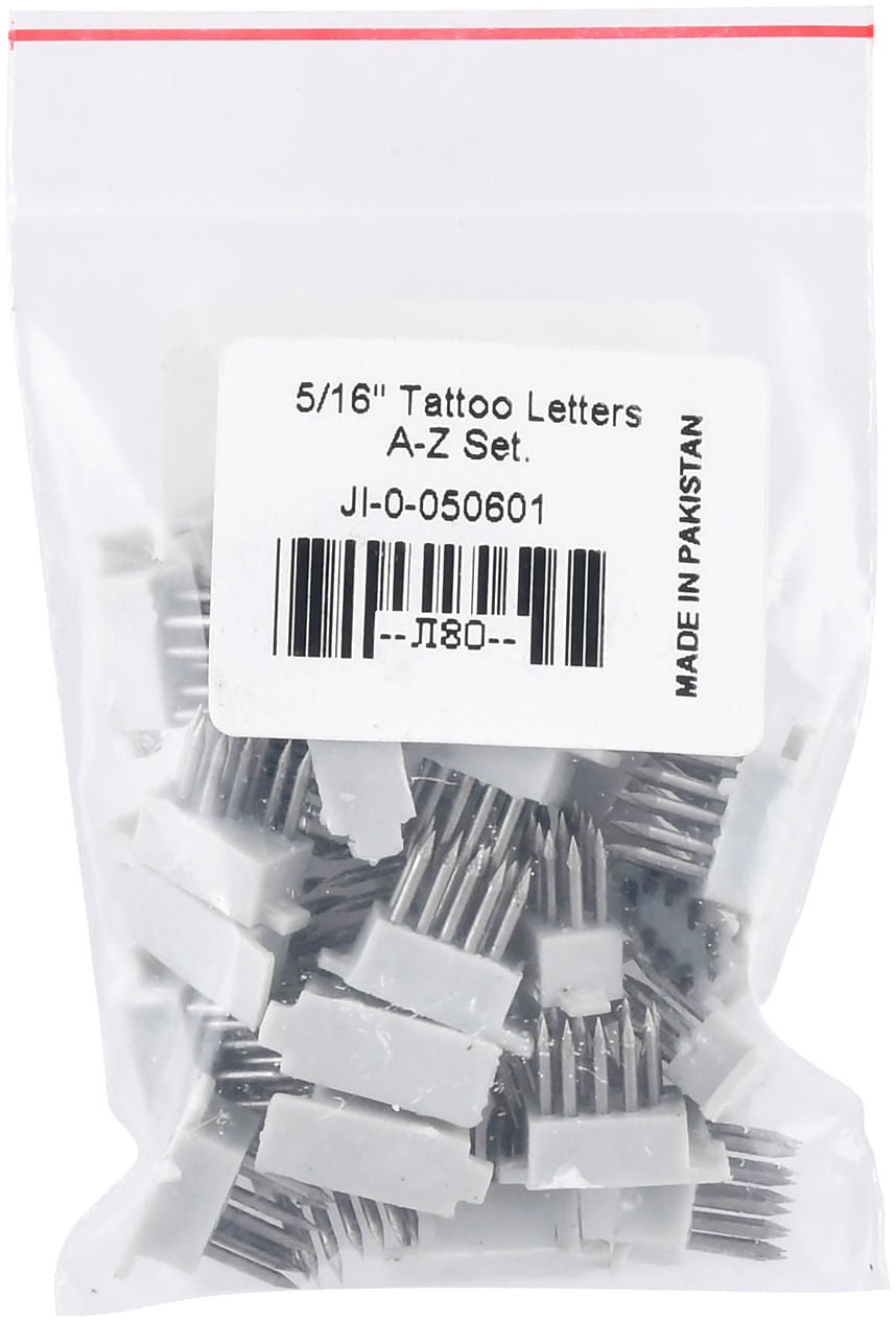 Jeffers 5/16 Inch Small Animal Tattoo Letters and Numbers Identification Set