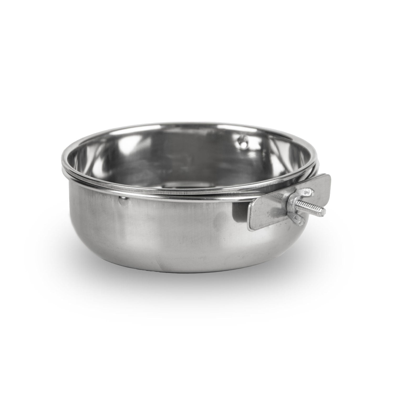 Jeffers Stainless Steel Coop Kennel Cup with Secure Screw Clamp